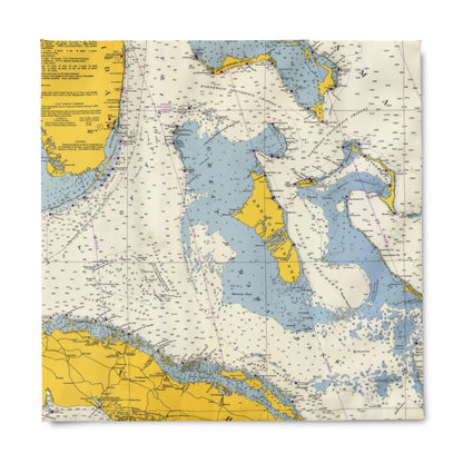 Vintage Nautical Map Duvet Cover