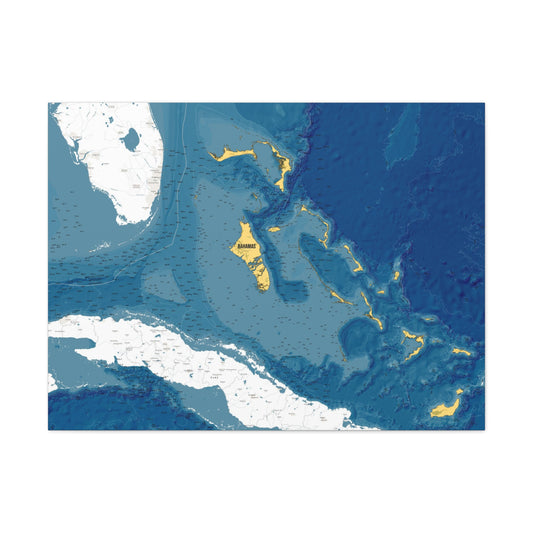 Bahamas Bathymetry Map