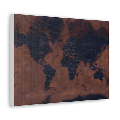 Vintage Backlit World Map