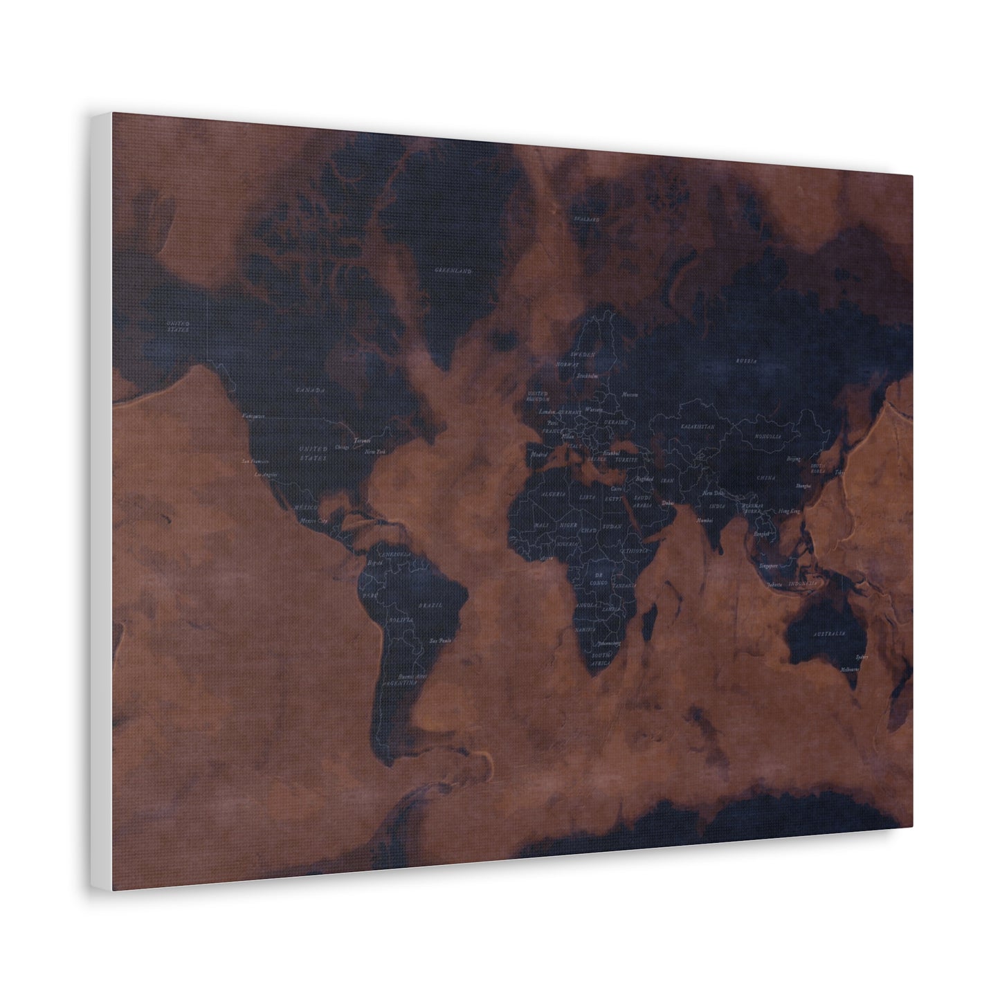 Vintage Backlit World Map