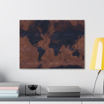 Vintage Backlit World Map