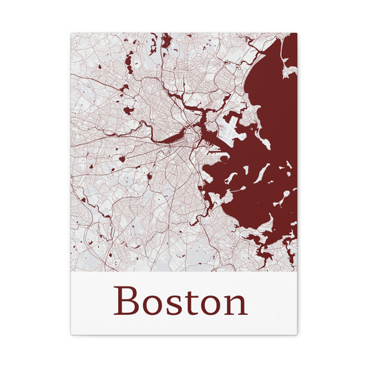 Boston Canvas Map