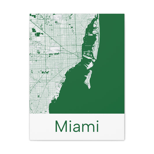 Miami Canvas Map